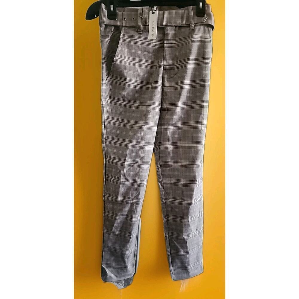NWT Olivaceous Houndstooth Tencel Pants Small New Excellent Boho Vintage A105